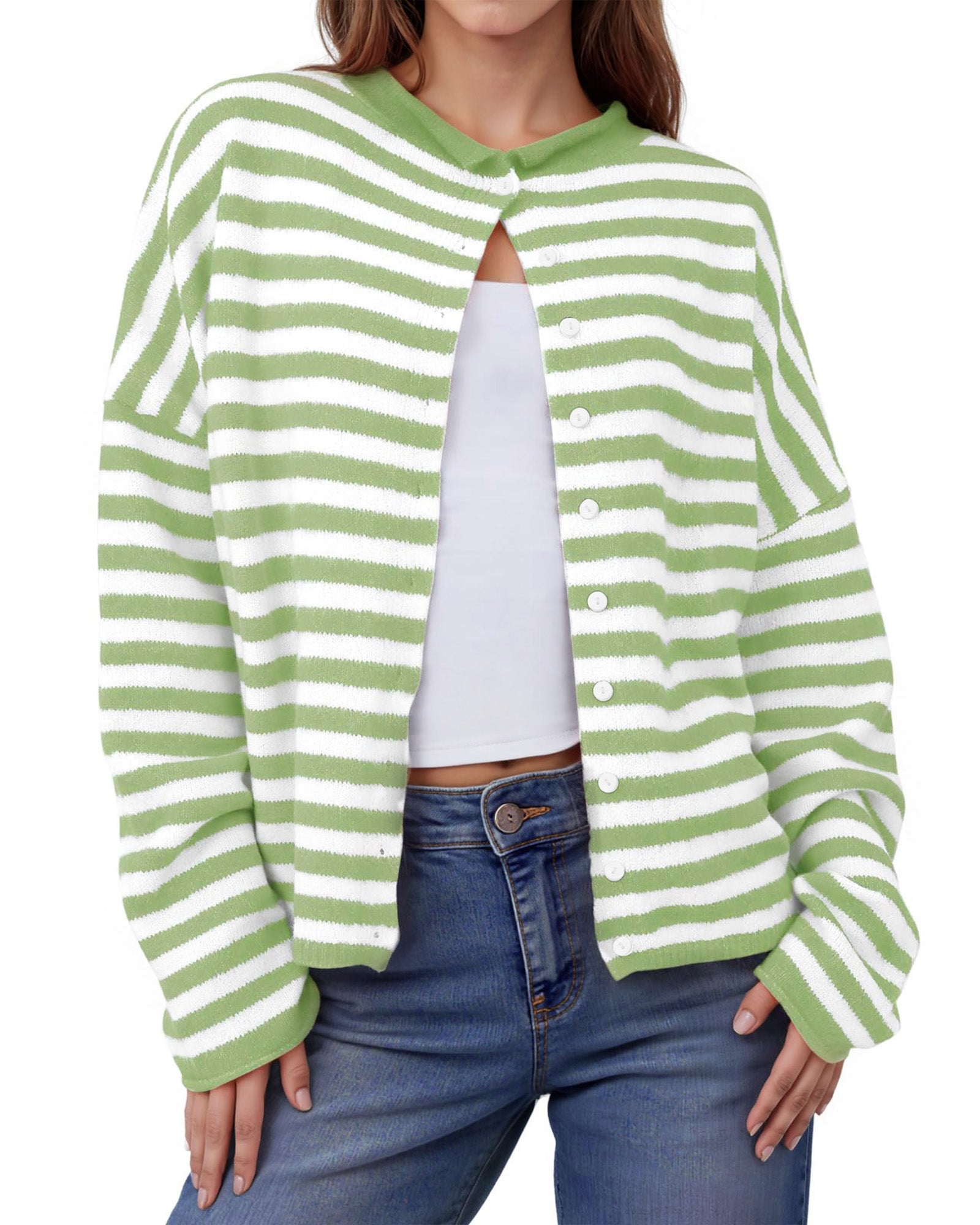 Coastal Stripe Knit Cardigan