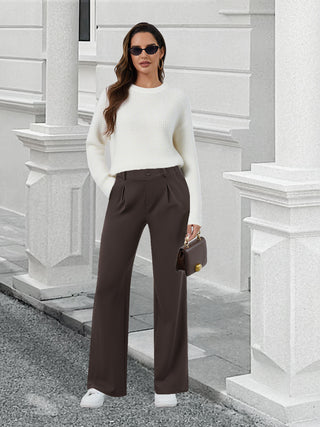 Soft Stretch Wide Leg Work Pants