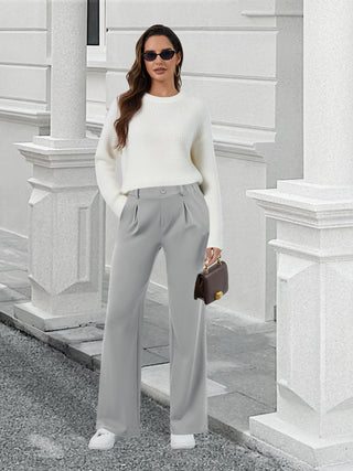 Soft Stretch Wide Leg Work Pants