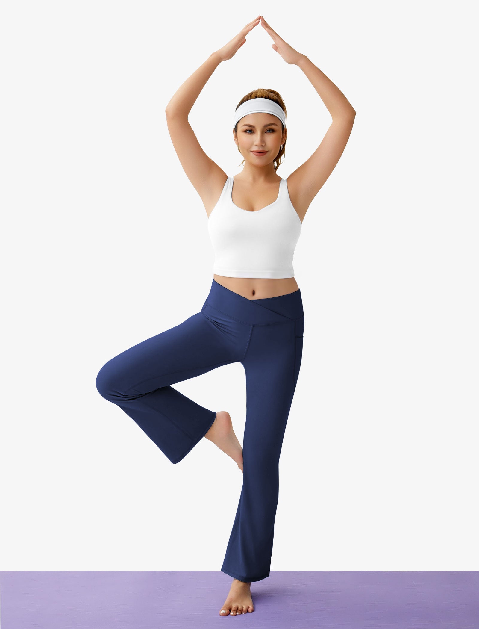 Crossover Flare Pocket Leggings