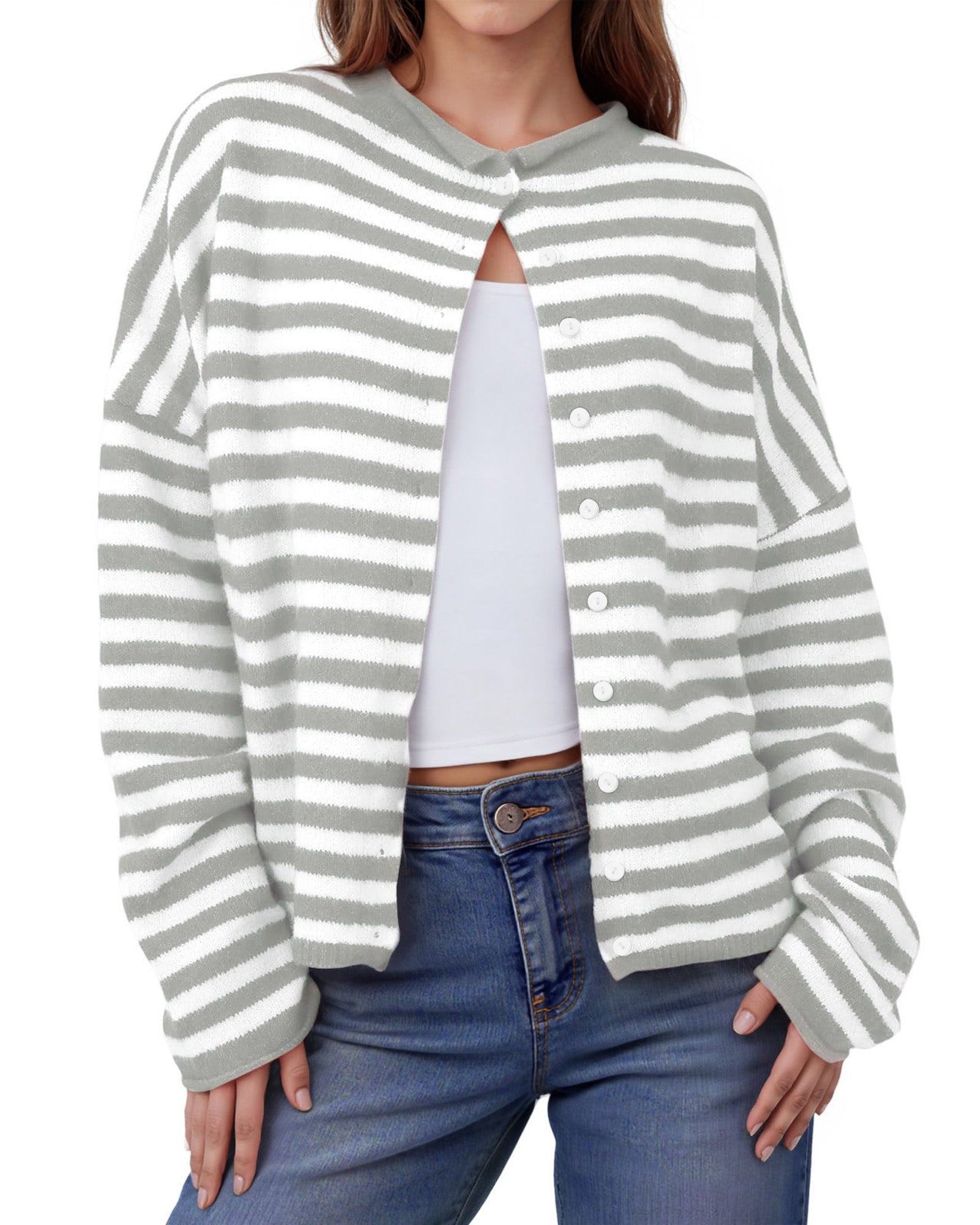 Coastal Stripe Knit Cardigan