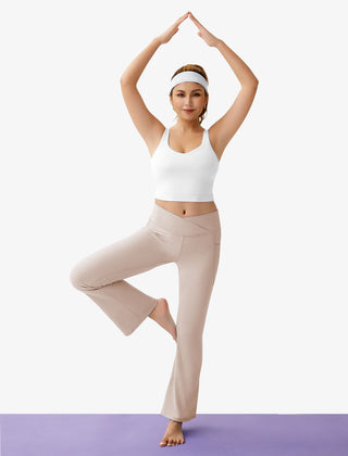 Crossover Flare Pocket Leggings