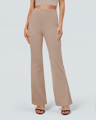 SwanSoft™ Faux-Fly Bootcut Work Trouser