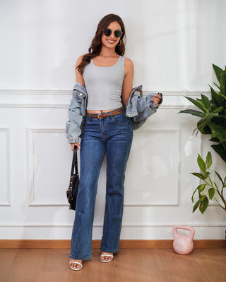 Shape Ribbed Stretch Tank