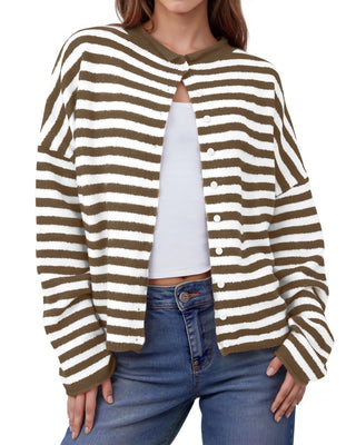 Coastal Stripe Knit Cardigan