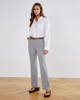 Tailored Stretch Flare Trousers