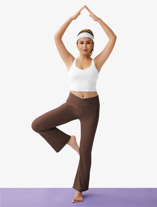 Crossover Flare Pocket Leggings