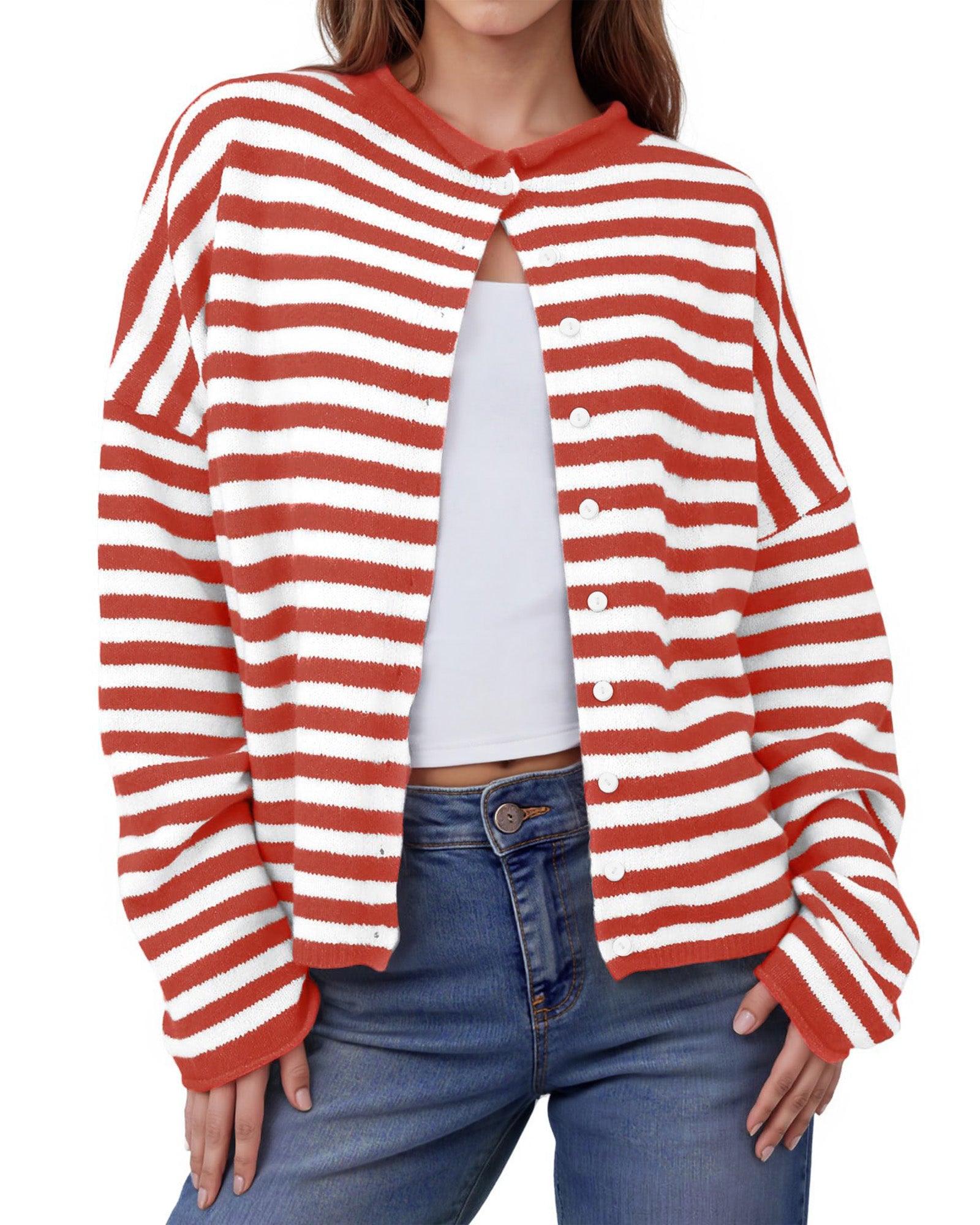 Coastal Stripe Knit Cardigan