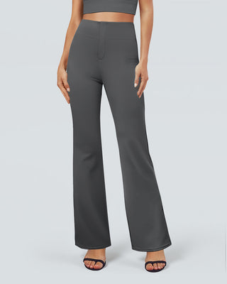 SwanSoft™ Faux-Fly Bootcut Work Trouser