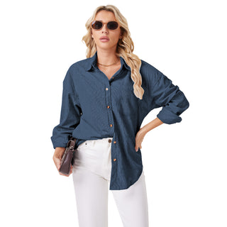 Corduroy Relaxed Button-Up Shirt