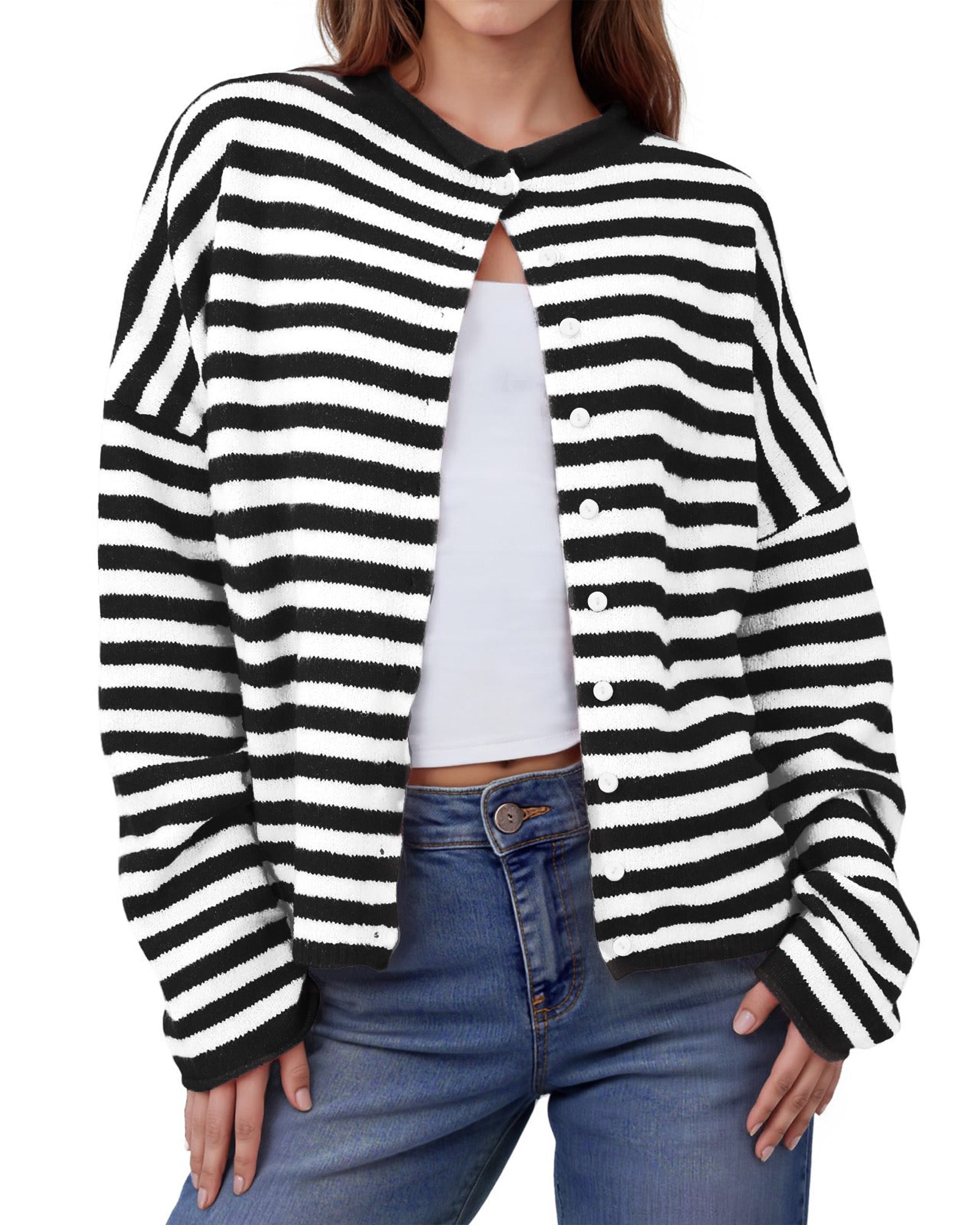 Coastal Stripe Knit Cardigan