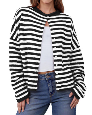 Coastal Stripe Knit Cardigan