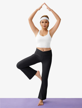 Crossover Flare Pocket Leggings