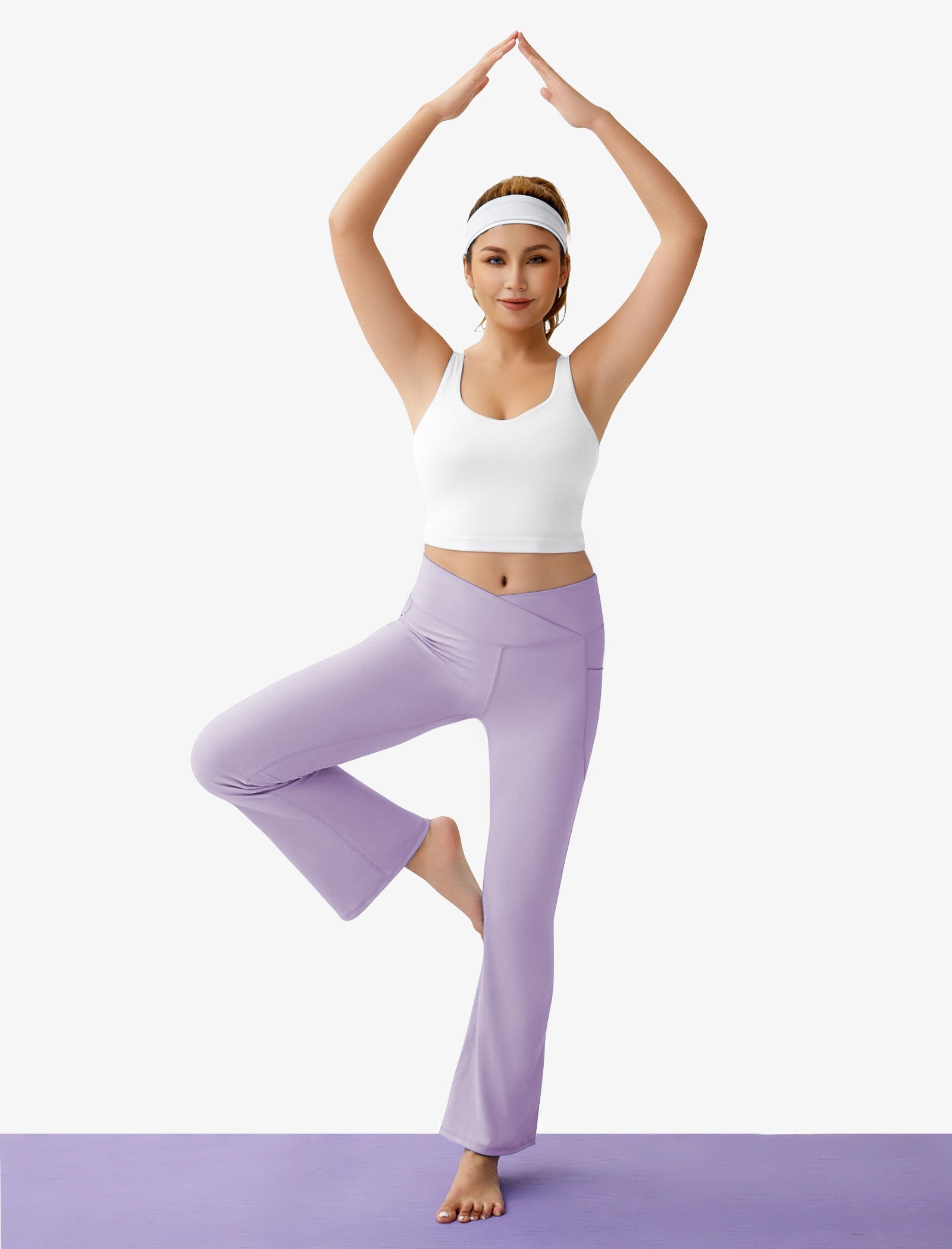 Crossover Flare Pocket Leggings