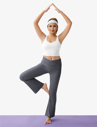 Crossover Flare Pocket Leggings