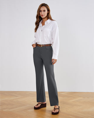 Tailored Stretch Flare Trousers
