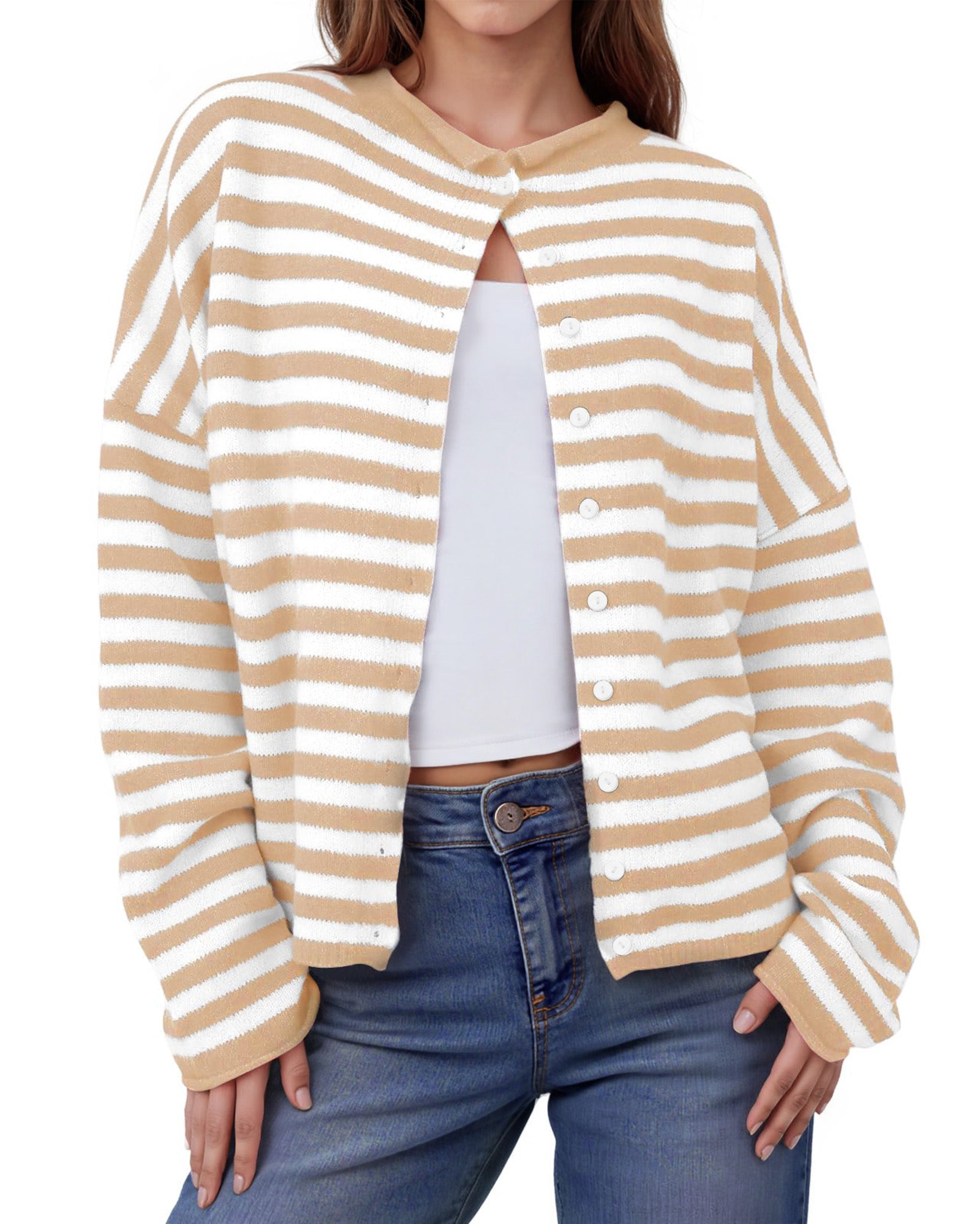 Coastal Stripe Knit Cardigan