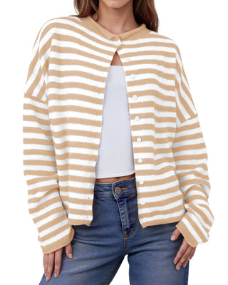 Coastal Stripe Knit Cardigan
