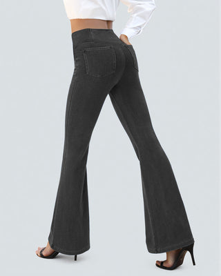 Crossover High Waist Flare Jeans