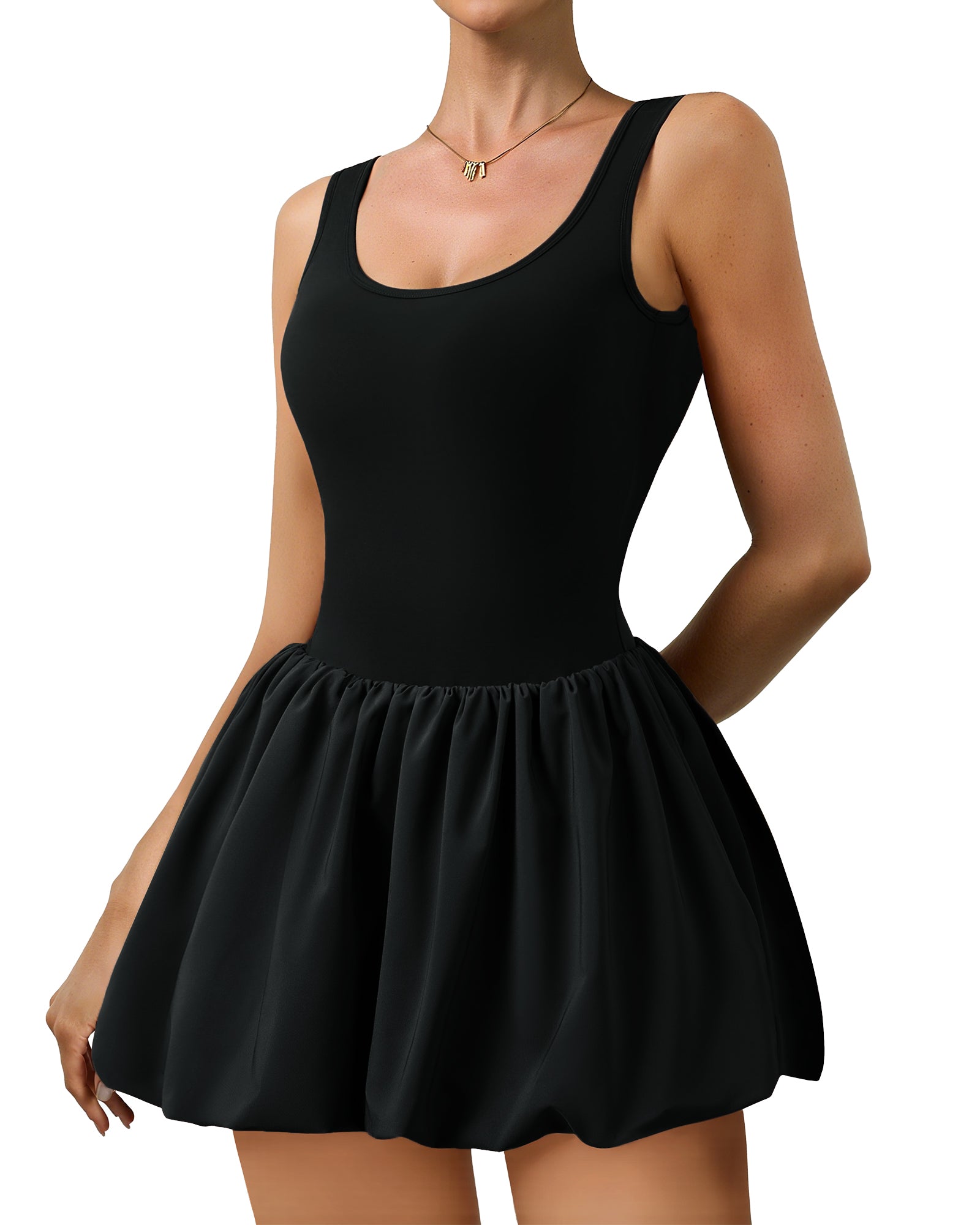 Bubble Hem Knit Mini Dress