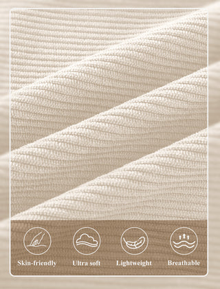 Retro Ribbed Button-Down Top