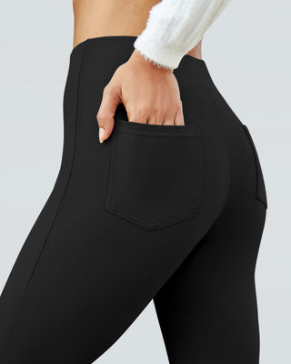 SwanSoft™ Faux-Fly Bootcut Work Trouser