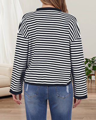 Coastal Stripe Knit Cardigan