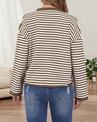 Coastal Stripe Knit Cardigan