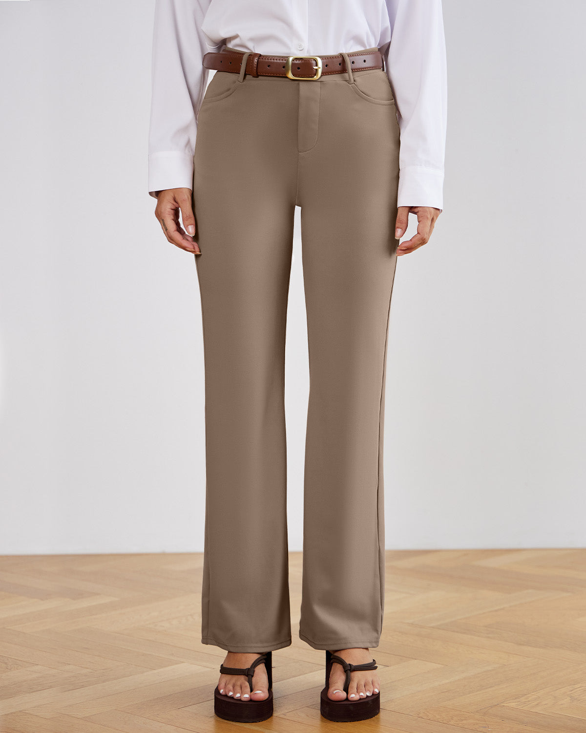 Tailored Stretch Flare Trousers