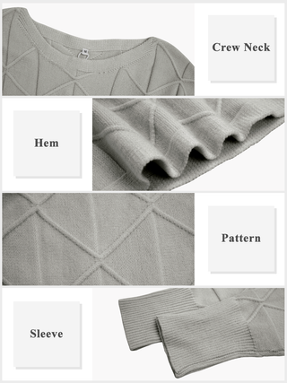 Diamond Stitch Knit Sweater