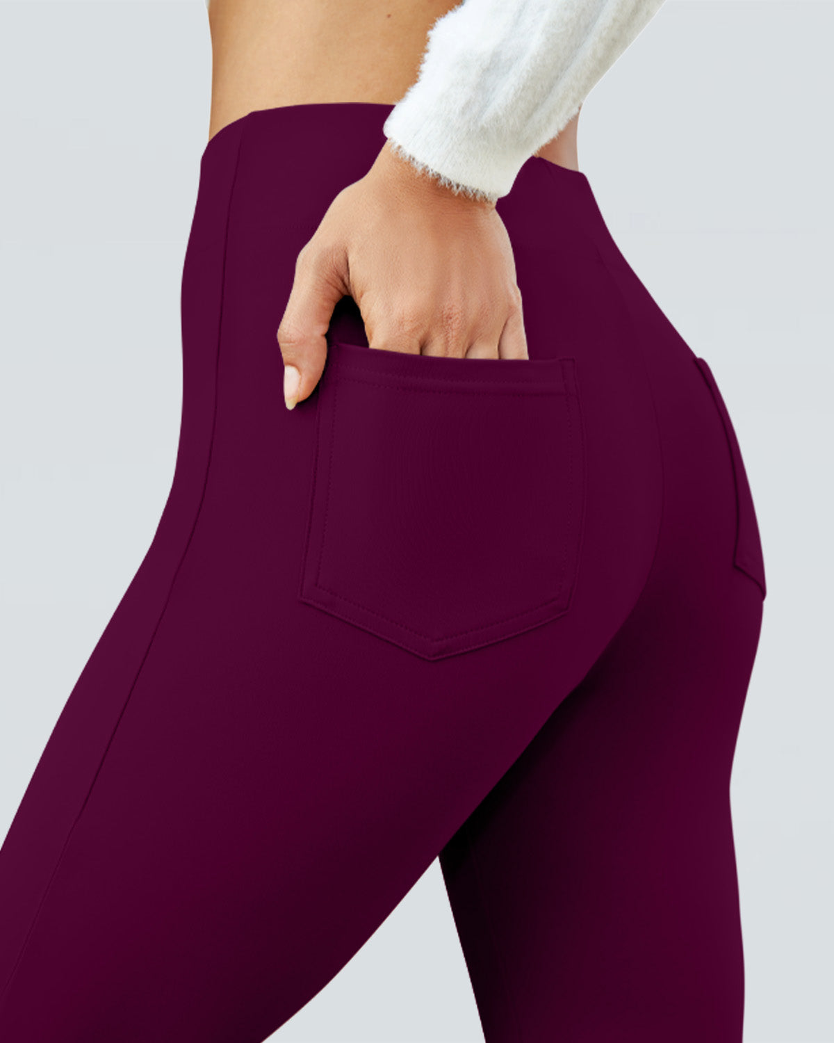 SwanSoft™ Faux-Fly Bootcut Work Trouser