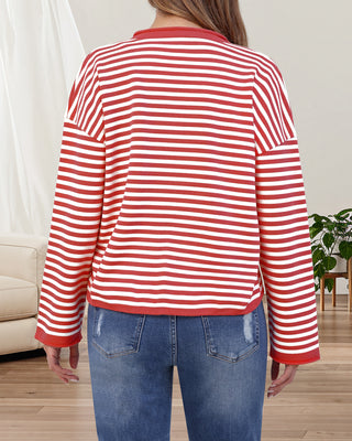 Coastal Stripe Knit Cardigan