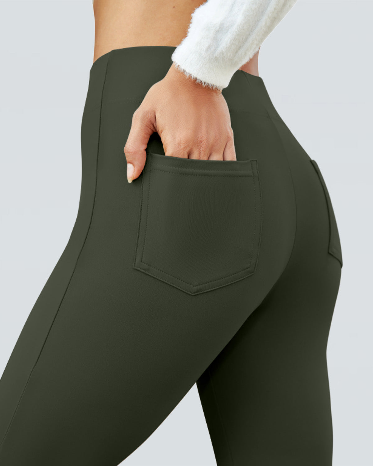 SwanSoft™ Faux-Fly Bootcut Work Trouser