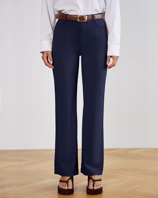 Tailored Stretch Flare Trousers