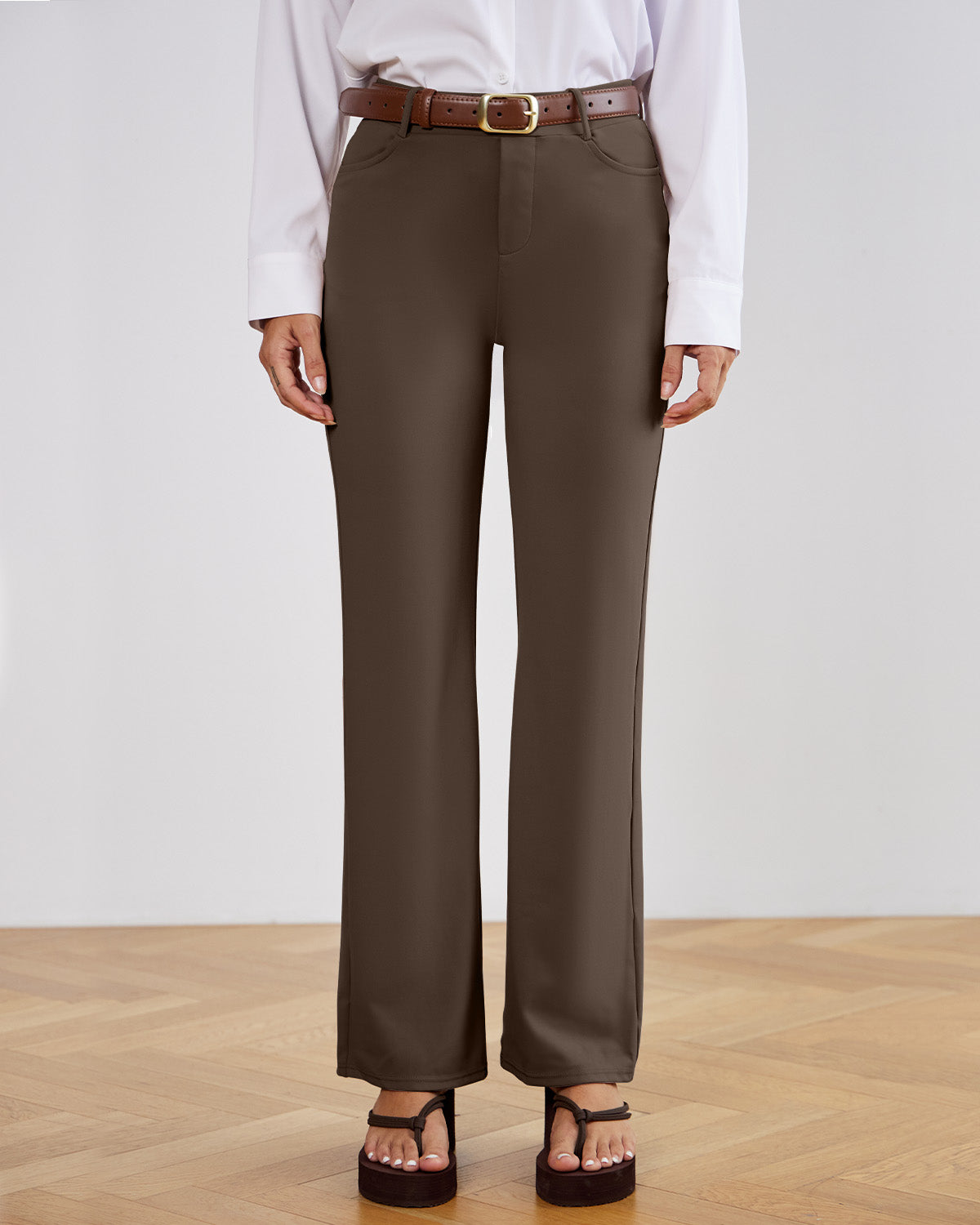 Tailored Stretch Flare Trousers