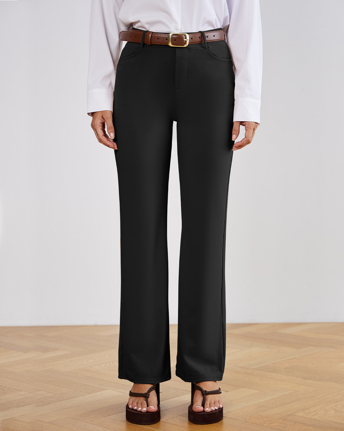 Tailored Stretch Flare Trousers