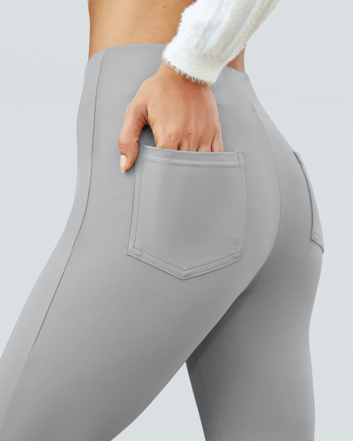 SwanSoft™ Faux-Fly Bootcut Work Trouser