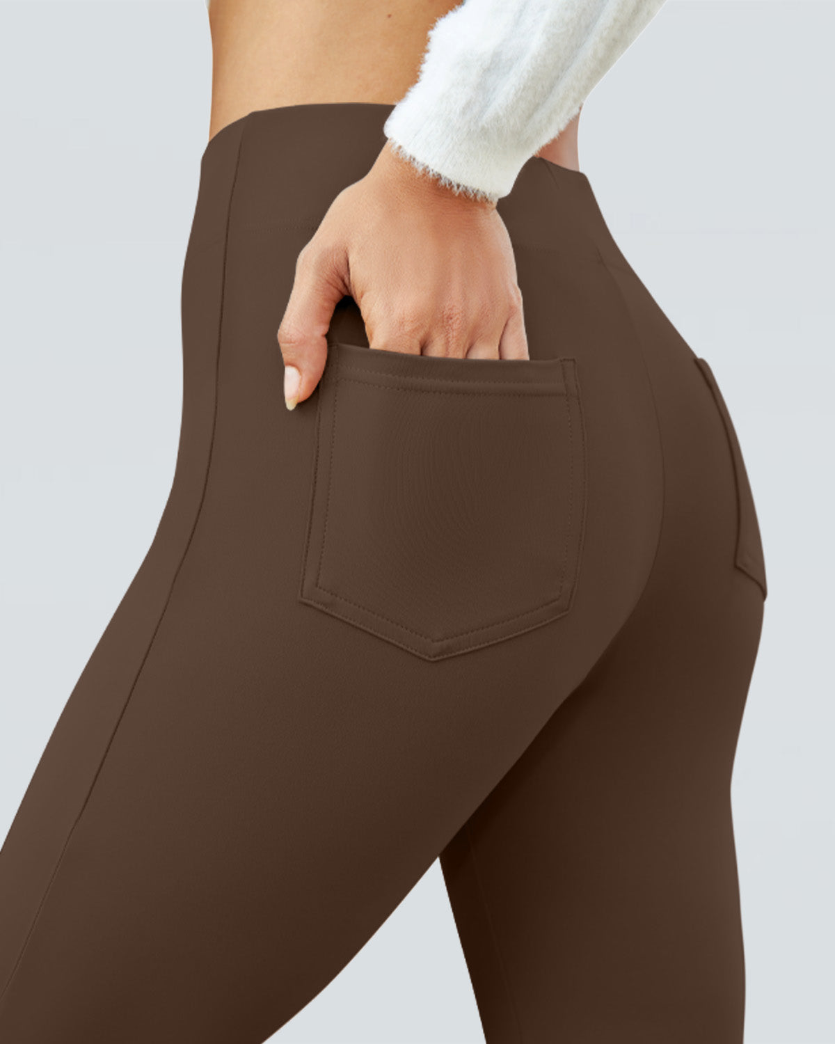 SwanSoft™ Faux-Fly Bootcut Work Trouser