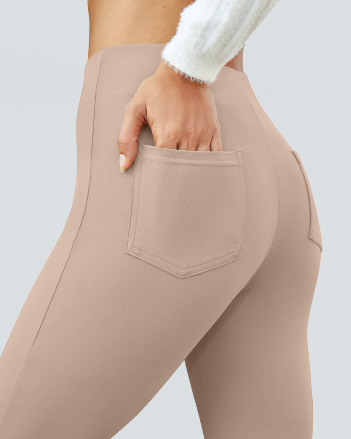 SwanSoft™ Faux-Fly Bootcut Work Trouser