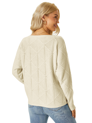 Diamond Stitch Knit Sweater