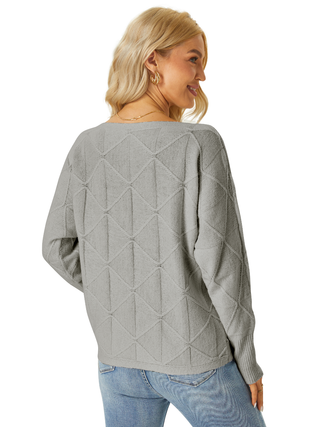 Diamond Stitch Knit Sweater