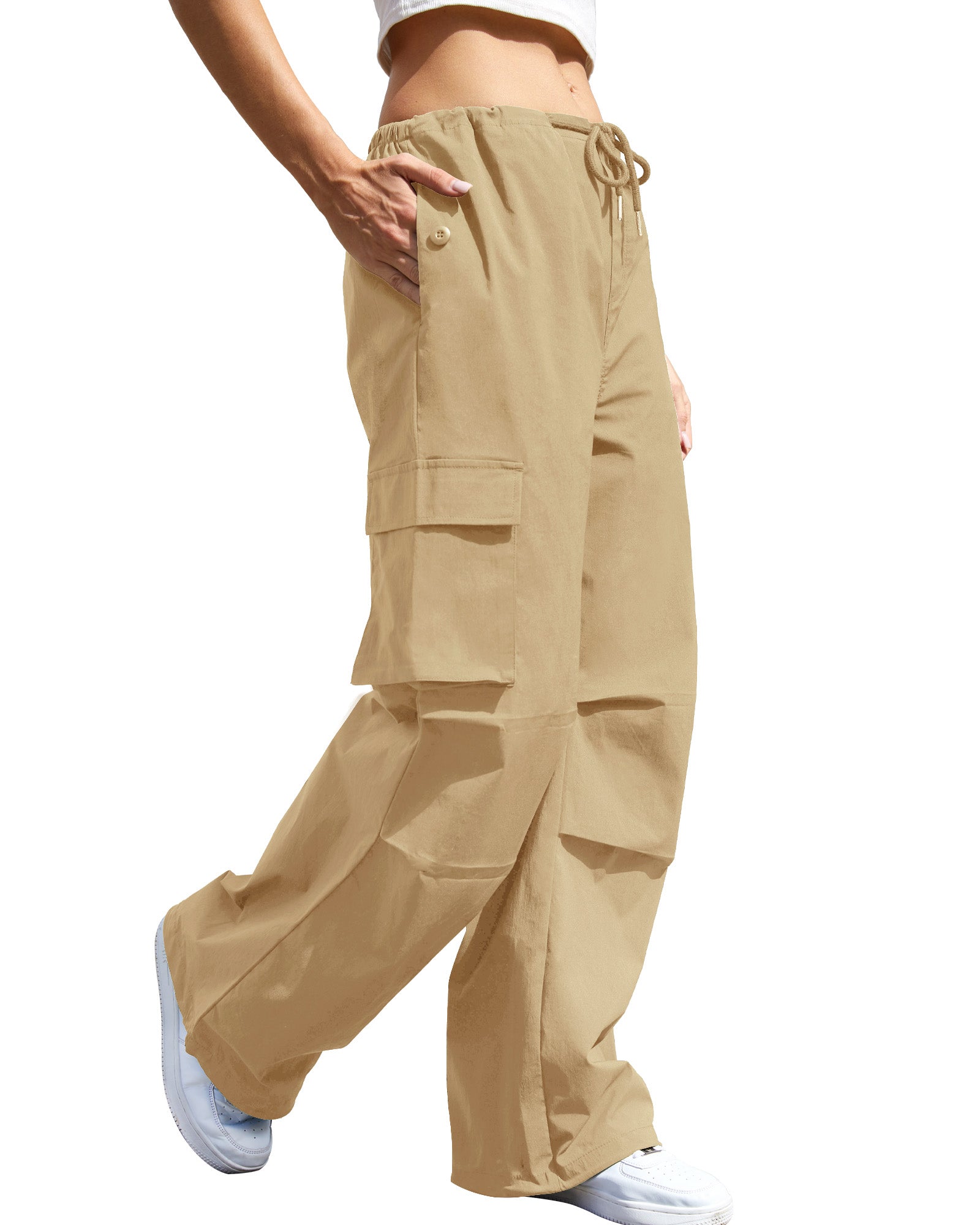 Street Line Parachute Cargo Pants