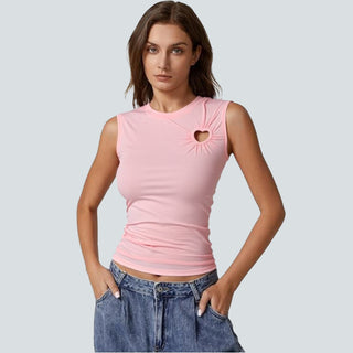 Heart Cutout Tank Top
