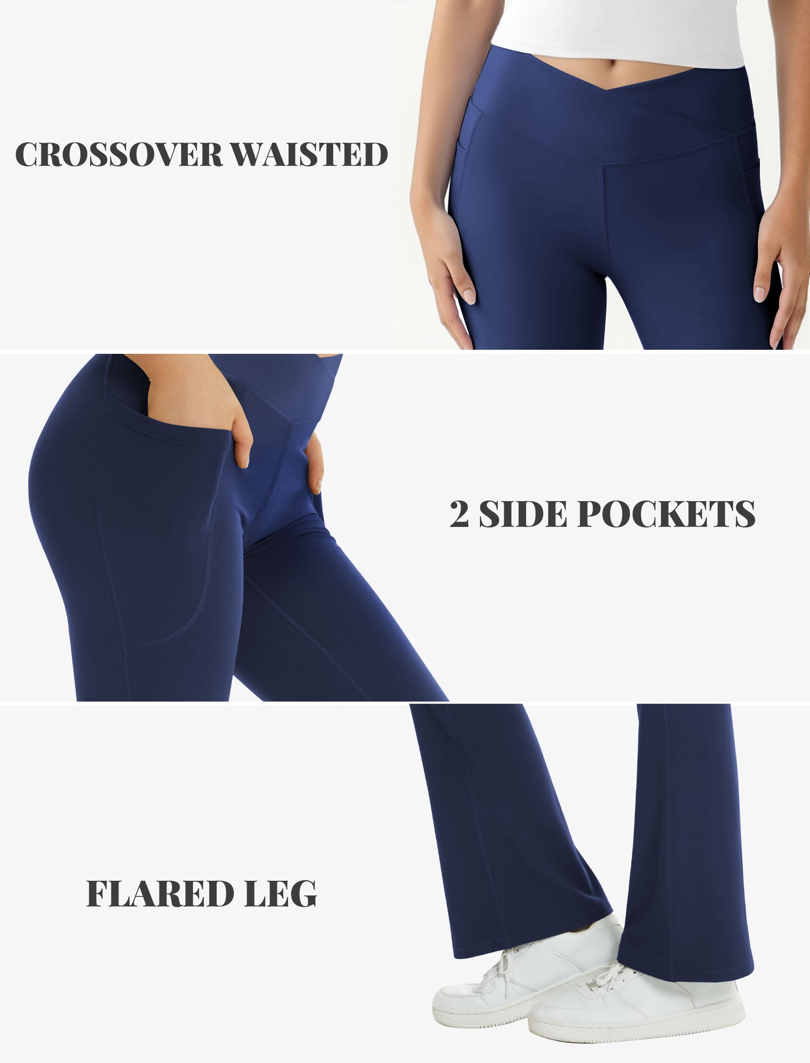 Crossover Flare Pocket Leggings
