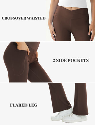 Crossover Flare Pocket Leggings