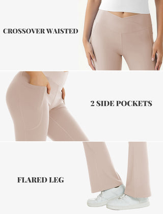 Crossover Flare Pocket Leggings