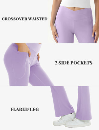 Crossover Flare Pocket Leggings