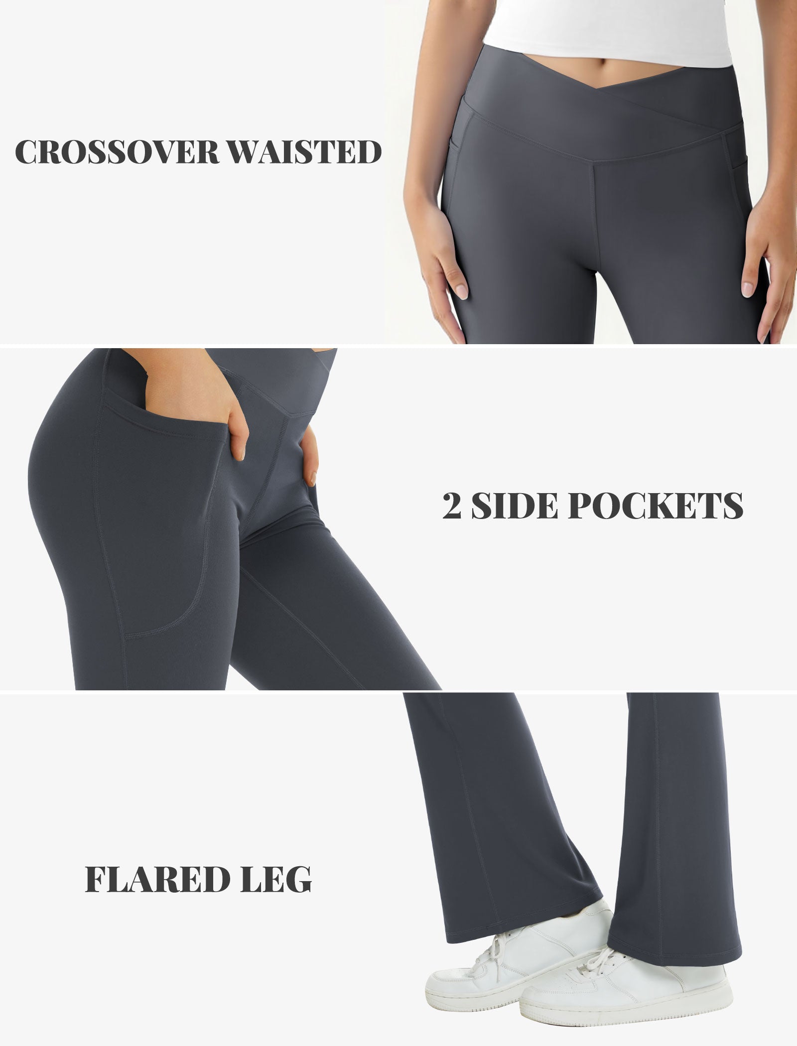Crossover Flare Pocket Leggings