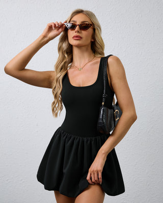 Bubble Hem Knit Mini Dress