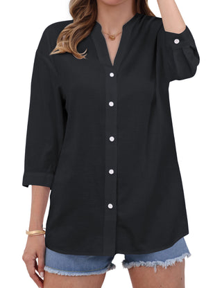 Aura V-Neck Breezy Cotton Top